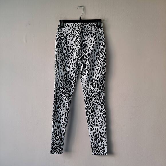 L'Agence Marguerite Genoa Print Stretch Jeans Pant in White & Black - Size 25 - Picture 6 of 11
